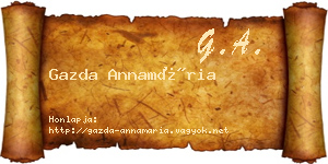 Gazda Annamária névjegykártya
