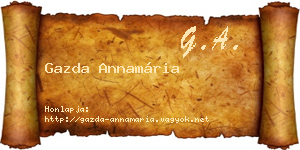 Gazda Annamária névjegykártya